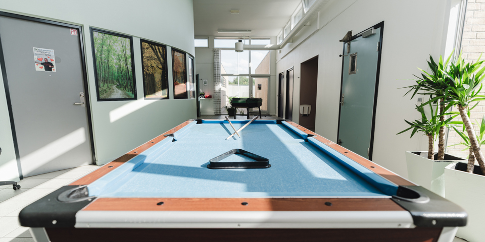 Poolbord i fællesområde